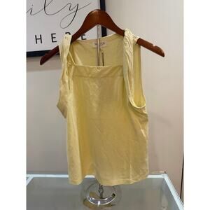 NWT Nation Los Angeles Yellow 100% Pima Cotton Tank Top - Size Small